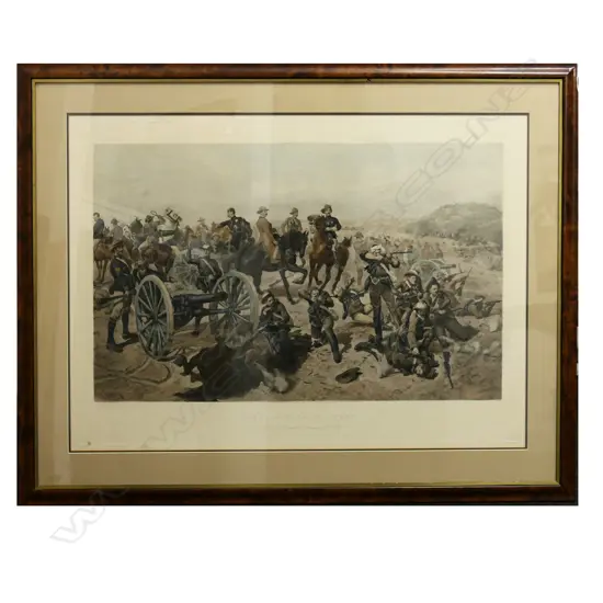 LG R. CATON WOODVILLE LITHOGRAPH PRINT 'JAMESONS LAST STAND: BATTLE OF DOORNKOP 1896' 660x920mm