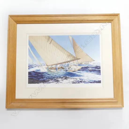 ALASTAIR HOUSTON 'LADY ANNE & TUIGA IN A BREEZE' SIGNED W/C PRINT '83 42/250 430x610mm