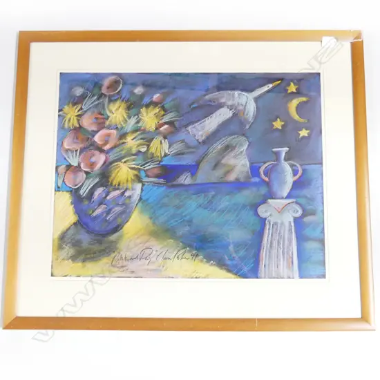 ANNA PALMER 'NIGHT & DAY' PASTEL ON PAPER '91 500x645mm