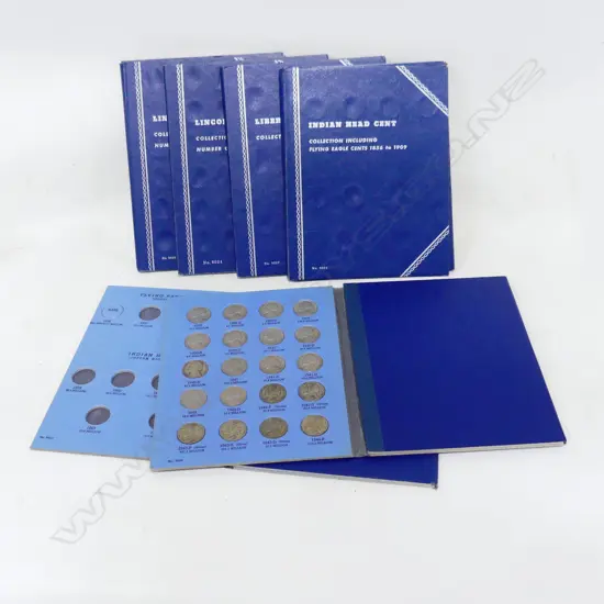 6 VINTAGE AMERICAN COIN ALBUMS