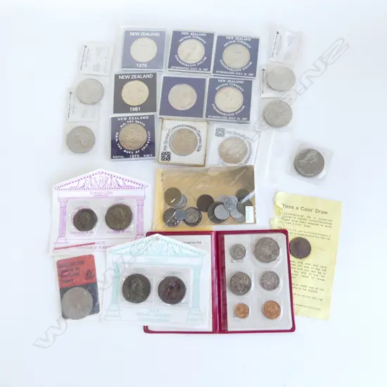 BAG ASST. CASED COMMEMORATIVE COINS ETC