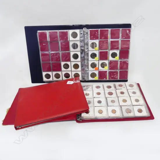 2 NZ COIN ALBUMS + BRITISH PENNIES ALBUM