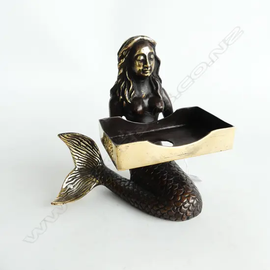 BRONZE MERMAID CARD HOLDER H.165mm
