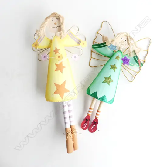 2 RAGGERTY ANNE STYLE CHRISTMAS ANGELS HEIGHT TALLEST 380mm