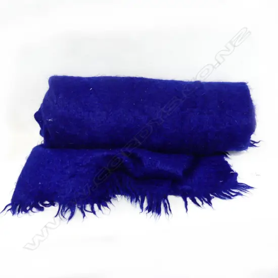 DARK BLUE LINENS & MOORE MOHAIR BLANKET 2000 x 2500 mm