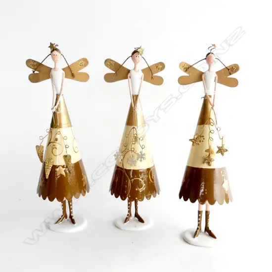 3X CHRISTMAS ANGELS HEIGHT 280 mm