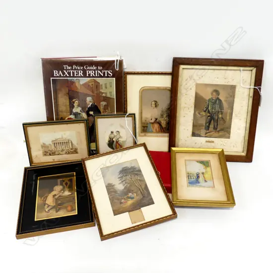 7 ASST. BAXTER PRINTS LARGEST 150x105mm + 2 RELATED BOOKS