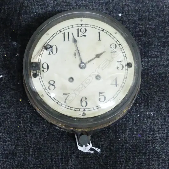 VINTAGE SHIPS ENGINE ROOM CLOCK 200mm dia not running