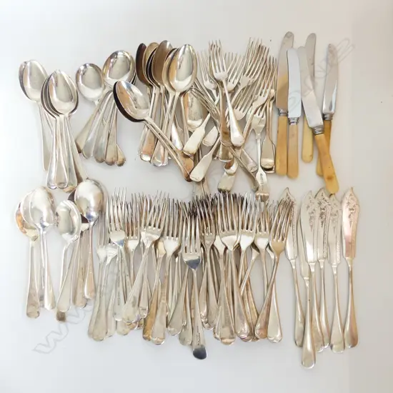 ASSORTED OLD SILVER PLATE CUTLERY