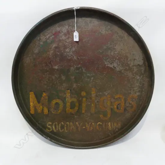 LG VINTAGE STYLE METAL TRAY 'MOBILGAS' 550mm dia