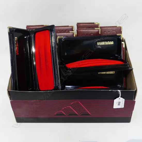 16 VINTAGE WATERMAN PEN BOXES, EMPTY AS NEW