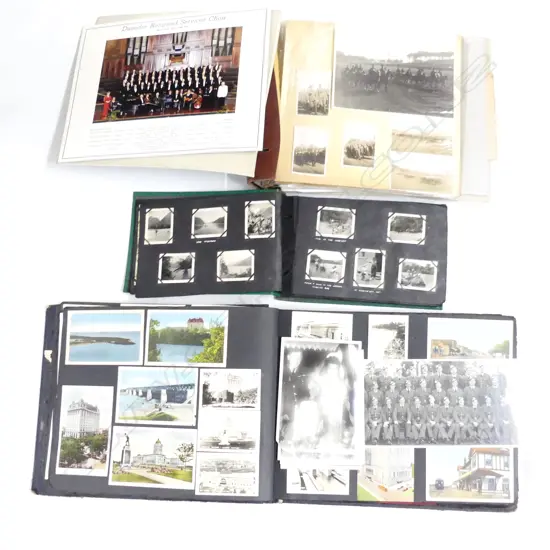 THREE PHOTO ALBUMS C1940S. ONE PREDOMINANTLY CANADIAN THEMED WITH SOME NZ SERVICEMEN . 2 OTHERS NZ.