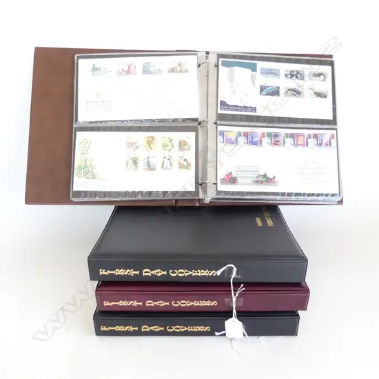 4 STAMP ALBUMS OF FIRST DAY COVERS