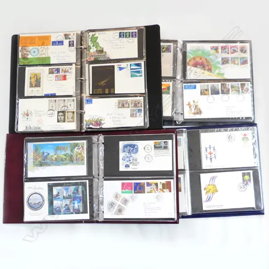 4 STAMP ALBUMS OF FIRST DAY COVERS