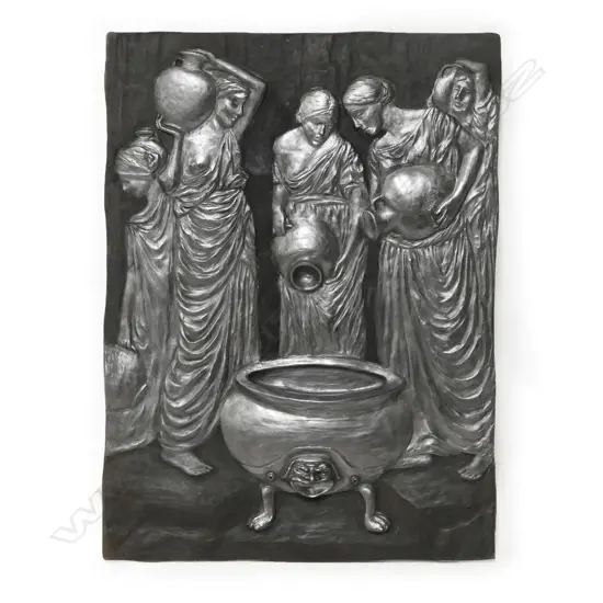 WALL ART PANEL 'GIRLS AT WELL'