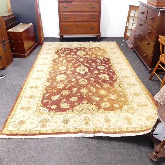 LARGE HAND KNOTTED PERSIAN CARPET L3M W1M950MM