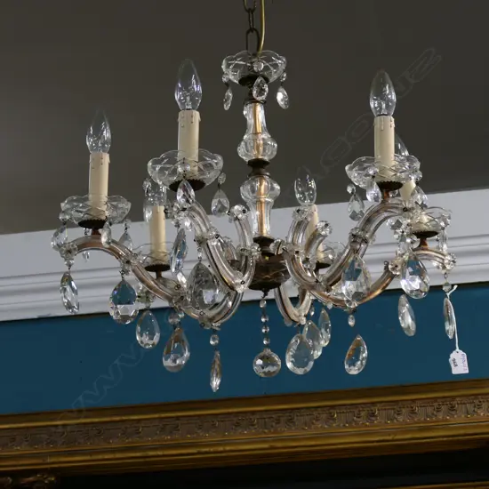 6 ARM CRYSTAL CHANDELIER 600mm dia