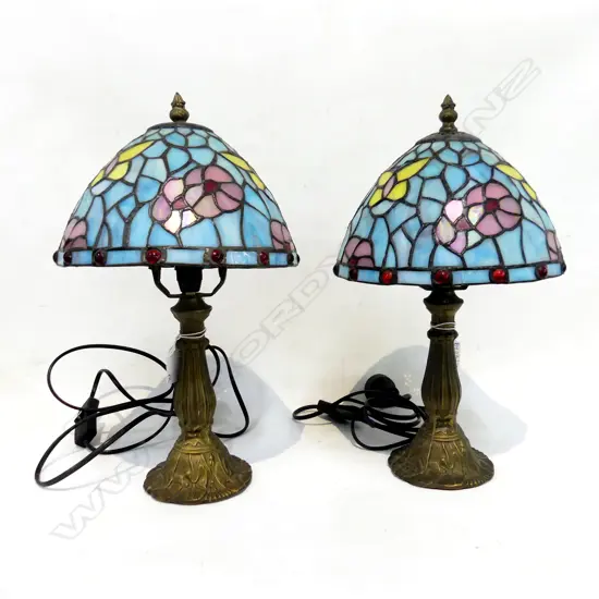 PR TIFFANY STYLE LEAD LIGHT TABLE LAMPS H.360mm