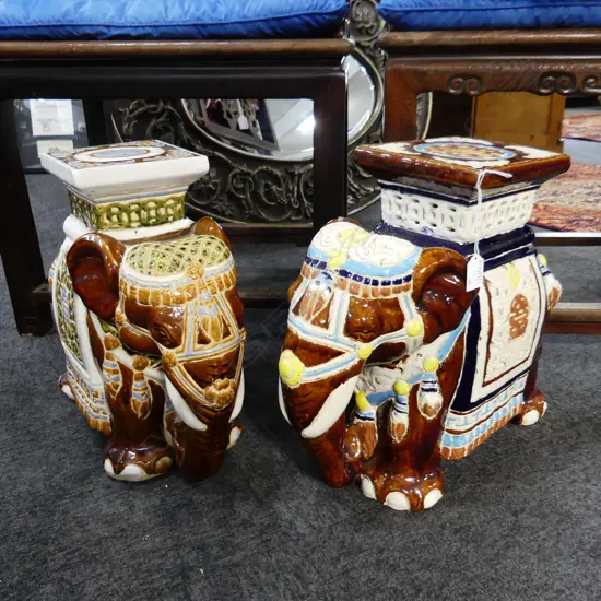 PR CERAMIC ELEPHANT STOOLS H.380mm