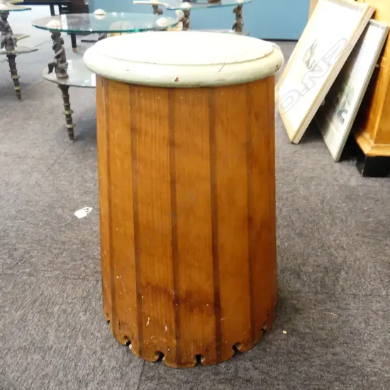 RETRO WOODEN STOOL, H530MM