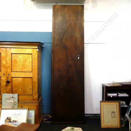 JAPANESE MEIJI PERIOD KATAZOME FABRIC STENCILLING TABLE TOP. CEDAR WITH INLAID REPAIRS L3188 W860 D20MM