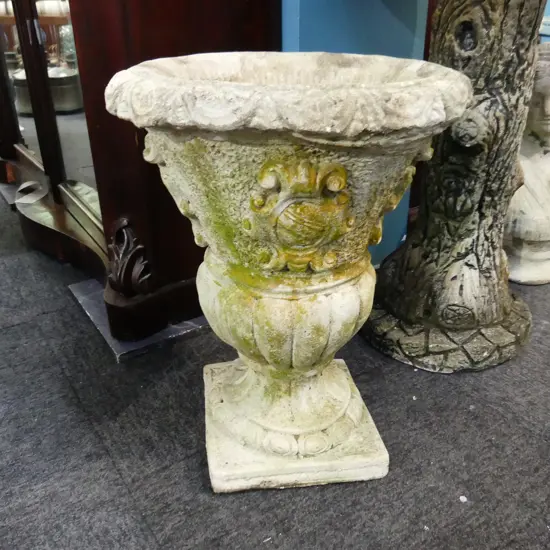 CONCRETE GARDEN URN, H500MM