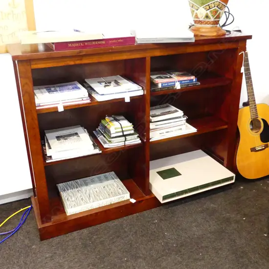 OAK BOOKCASE WITH ADJUSTABLE SHELVES H 1000 X W 1500 MM