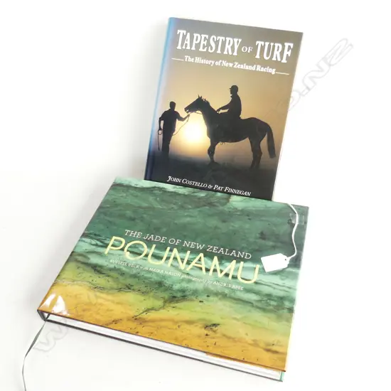 2 NZ BOOKS; POUNAMU & TAPESTRY OF TURF