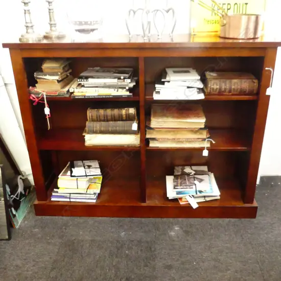 OAK BOOKCASE WITH ADJUSTABLE SHELVES H 1000 X W 1500 MM