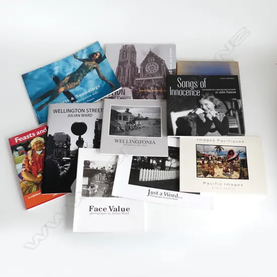 10 NZ PHOTOGRAPHY BOOKS: 2x JOHN PASCOE, 2x GLENN JOWITT, 4x JULIAN WARD, 2x JANE ZUSTERS