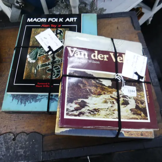 4 ART BOOKS; ALAN TAYLOR MAORI FOLK ART, AUGUSTUS EARLE IN NZ, VAN DER VELDEN, PAINTINGS OF CANTERBURY 1840-1890