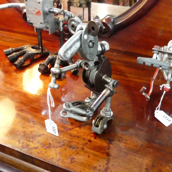 ANDREW HALL ASSEMBLAGE ART ROBOT H.200mm