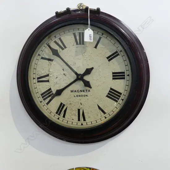 VINTAGE RAILWAY STATION OFFICE CLOCK, DIA400MM
