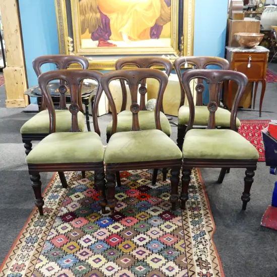 6 VICTORIAN DINING CHAIRS