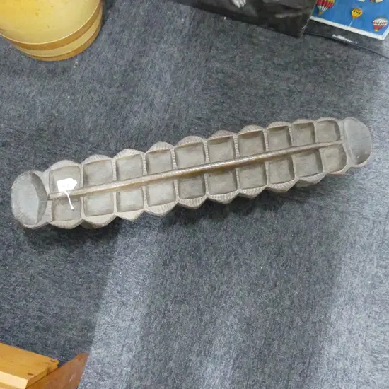 AFRICAN 'MANCALA' WOODEN GAME BOARD L.755mm