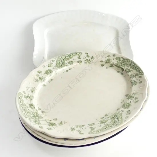 5 LG VINTAGE OVAL PLATTERS 390x470mm