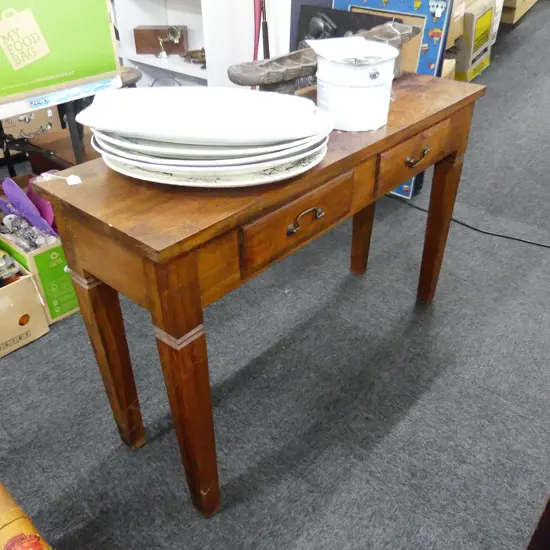 OAK CONSUL TABLE L 1200 MM