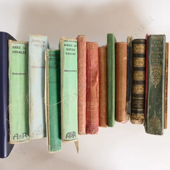 ASSTD OLD BOOKS, INCLDS TENNYSON & THOMAS GREY