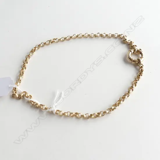 9CT  GOLD BELCHER CHAIN  34.16GMS