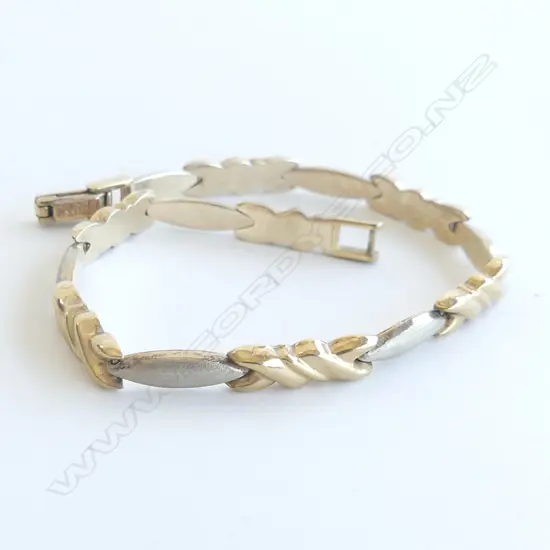 9CT TWO TONE GOLD BRACELET 6GMS 
