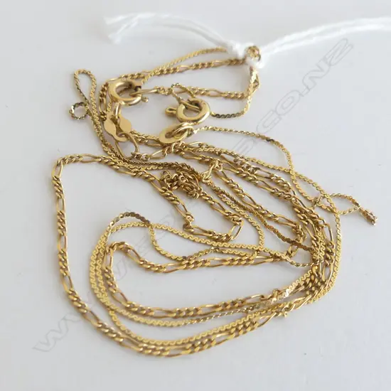 TWO FINE GOLD CHAINS 2.74 GMS