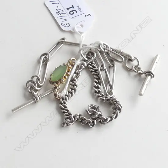 2 SILVER BRACELETS & 9CT GOLD BROOCH