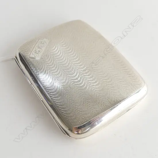 STG SILVER CIGARETTE CASE 'BRB' B'HAM 1930 57 GRAMS