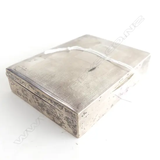 STG SILVER WOOD LINED BOX B'HAM 1936 252 GRAMS, WIEGHTED 