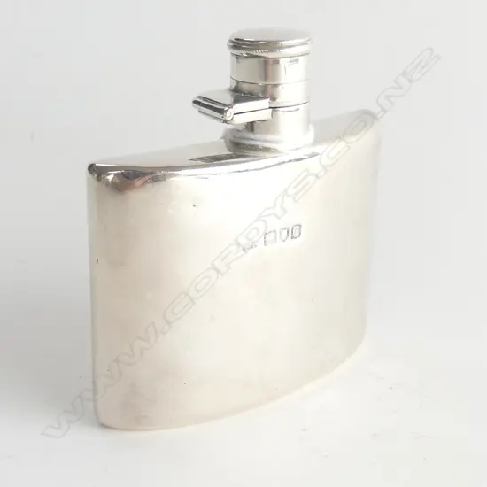 STG SILVER HIP FLASK CHARLES FOX & CO. LONDON 1900 93 GRAMS