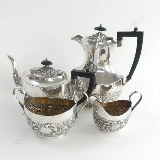 4 PCE SILVER PLATE TEA SET H.245mm APW MAKER