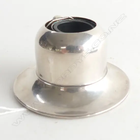 STG SILVER CAPSTAN INKWELL EYELID B'HAM 1925 118 GRAMS WEIGHTED 75mm dia