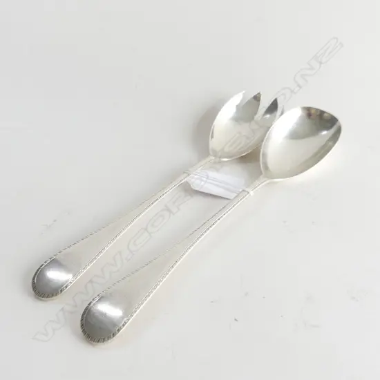 PR STG SILVER SALAD SERVERS B'HAM 1928 148 GRAMS