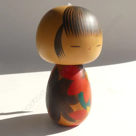 1950'S JAPANESE WOODEN KOKESHI DOLL  H. 170MM