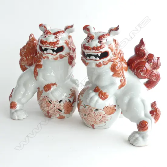 PR CERAMIC TEMPLE FU DOGS H.290mm